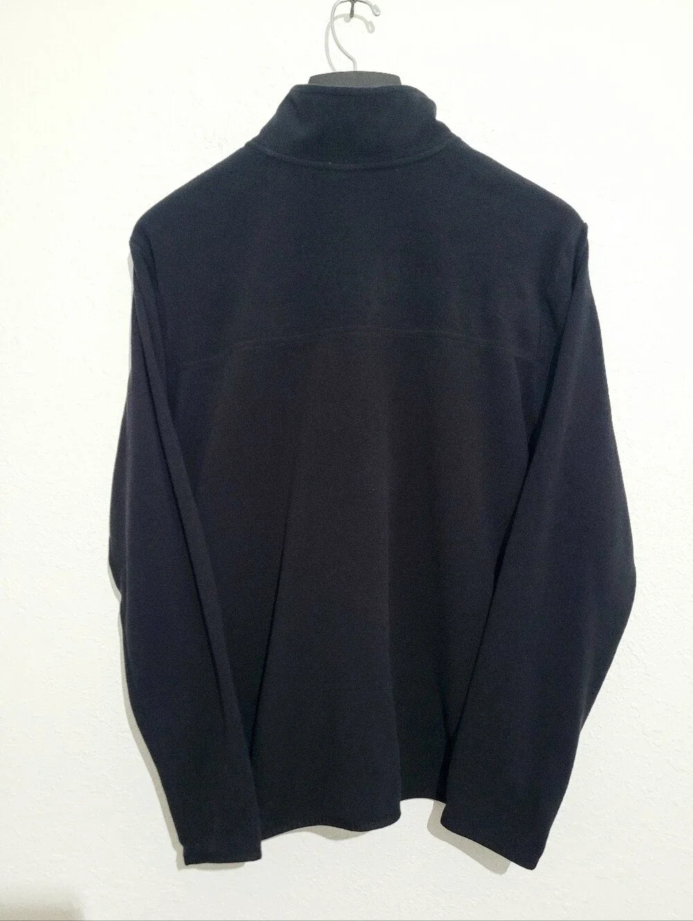The North Face Mens XL Black Fleece Pullover Snap Neck Jacket Sweater Outdoor